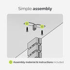 VALU Cable Management Spine – 49 Inch Cable Organizer for Standing & Fixed Desks – Sturdy & Flexible with Magnetic Link – Cord Management System Under Desk with Steel Base & Non-Slip Pads
