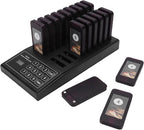 Luocute Wireless Calling System, 18 Receivers 1 Transmitter Channel 30-100m Range, with Vibration Sound Flashing Lights, for Restaurant Food Court Clinic Nursing Home (US Plug)