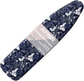 ZCFYGDX Ironing Board Covers Butterfly Blue Flower Print Lightweight & Breathable Anti-Slip & Wear-Resistant (15 x 48 in) Hook & Loop Elastic Edge Easy to Install, Scorch Resistant Decor Size-L