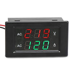 DROK Volt Amp Meter, AC 500V 200A Digital Voltmeter Ammeter Panel, 0.39 Inches LED 2in1 Multimeter, 2-Wire Voltage Amperage Tester Gauge with Current Transformer