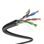 SolidLink CAT5e Ethernet Cable 1000ft – 24AWG Solid CCA UTP Unshielded CAT 5e, High Speed Lan Network, RJ45 Cable, Easy Pull Box Ethernet Cord (Black)