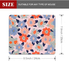 Field of Flowers Pastel Floral Square Mouse pad, Texture, Waterproof, Anti Slip Rubber Base, Computer Mouse pad, Laptop Mouse pad