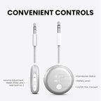 Avantree SoundJet R1 – 25Hr Airplane Bluetooth Adapter for All AirPods (Pro/Max) with Qualcomm Chipset & aptX Adaptive, Wireless Audio Transmitter for Flight Travel, Works with Bose & Other Headphones