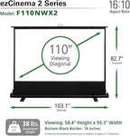 Elite Screens ezCinema 2, 110-inch 16:10 Portable Manual Floor Pull Up Scissor Back Projector Screen, Home Office Classroom Front Projection Carrying Bag, US Based Company 2-YEAR WARRANTY, F110NWX2