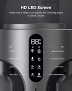 AIRMATE Air Purifier Bladeless Tower Fans, 1500CFM Large Air Volume, 45" 2-in-1 Standing Fan for Bedroom & Home, 28ft/s Velocity, 90° Oscillation, 15H Timer, Low Noise, Silver