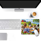 Dog Party Square Mouse pad, Texture, Waterproof, Anti Slip Rubber Base, Computer Mouse pad, Laptop Mouse pad