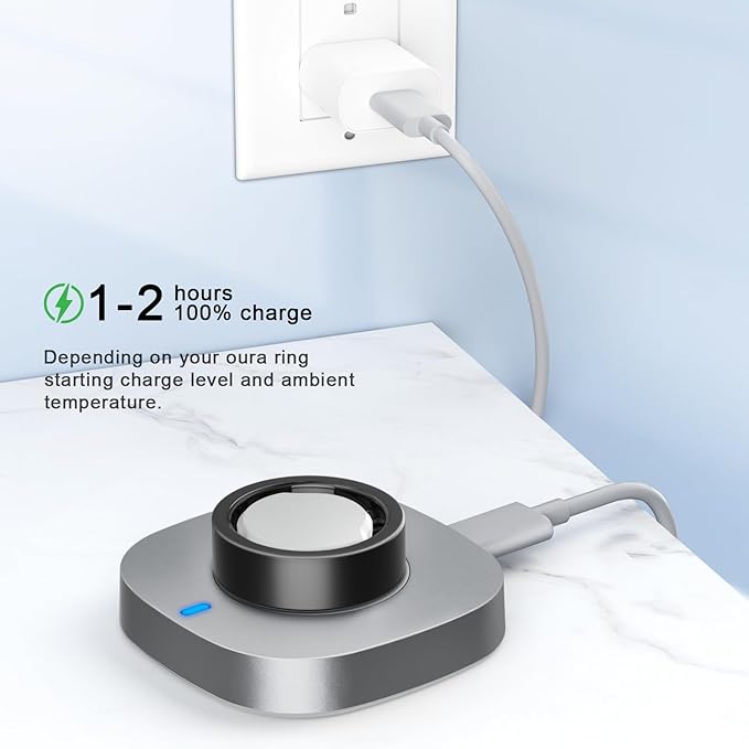 ZOOROO Charger Compatible with Oura Ring Gen 3 Size 10, Fast Charging Dock with USB-C Cable