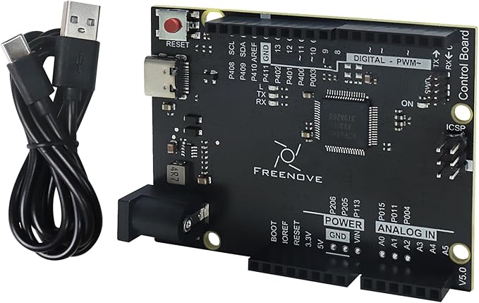 Freenove Control Board V5 Rev4 Mini (Compatible with Arduino IDE), Arm Cortex-M4 Microcontroller, USB-C Connector, Example Projects and Code Tutorial