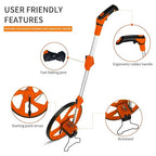 Zozen Distance Measuring Wheel, Measure Wheel in Feet and Inches, Collapsible/Mechanical/One Key to Reset/Kickstand to Keep Stand/Starting Point Arrow and Carrying Bag, Adapt to Various Roads.