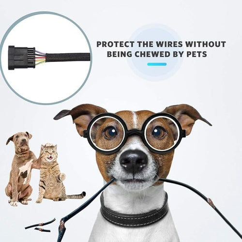 25ft - 1/2 inch Cord Protector Wire Loom Tubing Cable Sleeve Split Sleeve for USB Cable Power Cord Audio Video Cable - Management for TV Computer - Protect Cat from Chewing Cords - Black