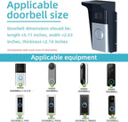 Doorbell Rain Cover Weatherproof,Anti Glare Sun Shade Protection,Fingerprint Lock Waterproof Cover,Black Metal Outdoor Access Control Keypad Cover, Compatible with Ring/Google/Arlo/Kasa/Eufy/Kamep