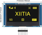 XIITIA 2pcs 2.42 inch 128x64 OLED LCD Display Module SSD1309 7 Pin SPI/IIC I2C Serial Interface for Arduino UNO R3 (Yellow Light)
