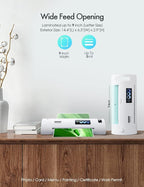 Laminator Machine, SINOPUREN Laminating Machine, Thermal Lamination 9-inch Quick 1min Warm-up JamFree-Tech Personal Lamination Work with 3mil 4mil 5mil Pouches, School/Office/Home use, White