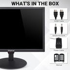 SKitphrati 19 Inch HD (1440 x 900) PC Monitor, Computer Monitor with HDMI VGA AV BNC USB Ports, 60Hz, 5Ms, VESA, Build-in Speakers, LED Display for Laptops and Desktops Office Home