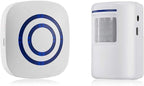 Door Chime,Wireless Business Door Motion Sensor Detector Smart Visitor doorbell Home Security Driveway Alarm with 1 Plug-in Receiver and 1 PIR Detector Weatherproof(White)
