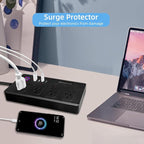 Matter Smart Power Strip,Works with Apple HomeKit, Siri, Alexa, Google Assistant, with 4 Individually Controlled AC Outlets & 2 USB 2 Type-C Ports, Multi-Plug Extender for Home Office-Black