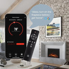 Modern Ember Highmark Traditional 30 Inch Built-in Smart Electric Fireplace Insert with Remote Control | Alexa/WiFi Enabled | Electric Firebox Heater with Multi-Color Flames | 1500W