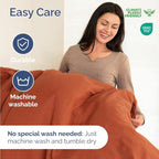 RV Short Queen Sheet Set 60 X 75 - 4 Piece RV Short Queen Bed Sheets - Soft, Breathable & Cooling - Designed for Bunks, Trailers & Campers - Fits 8” to 12" Mattress - Hotel Luxury Bedding - Terracotta