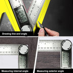 Digital Angle Finder, 2 in 1 Digital Angle Gauge 7 inch/200mm Stainless steel tool kit for Carpenter/Woodworking/DIY Tools