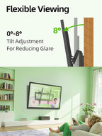 USX Mount UL Listed TV Mount Low Profile for Most 26-60" Flat Screen LED, LCD, Curved TVs, TV Wall Mount Bracket Tilt VESA 400x400mm- Up to 99lbs, Quick Lock and Release to Mounts on 12" 16" Stud