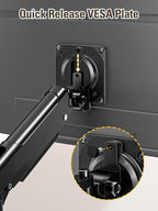 DreamAxis Dual Monitor Stand for 13-32 Inch Computer Screens, Dual Monitor Arms, Each Arm Holds 4.4-22lbs, Fully Adjustable Monitors Desk Mount with C-Clamp and Grommet Base, VESA 75x75/100x100mm