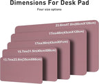 Aothia Faux Leather Desk Mat – Large Mouse Pad, Non-Slip PU Leather Blotter, Waterproof Writing Surface for Office and Home (Dark Pink, 47.2" x 23.6")