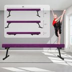 Wesky Adjustable Balance Beam,High and Low Floor Beam Gymnastics Equipment,Professional Gymnastics Beam for Kids Home Training with Foldable Legs