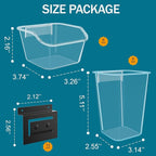 Daanxw 12 Packs Slatwall Accessories,Includes 6 Packs of Slatwall Boxes and 6 Packs of Slatwall Cups,Slatwall Containers Storage Organizer for Craft Garage Tool Storage Room Panel (Transparent)