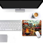 Halloween Pumpkin Lanterns Square Mouse pad, Texture, Waterproof, Anti Slip Rubber Base, Computer Mouse pad, Laptop Mouse pad