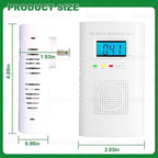Combination Gas and Carbon Monoxide Detector Plug-in | CO Alarm & Natural Gas Combustible Detector | Digital Display, Battery Backup, Easy Install | for Home Kitchen Safety Monitoring 1-Pack