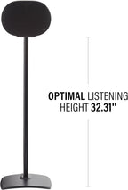 Sanus Wireless Speaker Stands for Sonos ERA 300™ (Black) - Pair, Perfect Stand Setup for Easy and Secure Mounting of New Sonos Era 300™ Speakers - OSSE32-B2