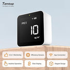 Temtop Smart Air Quality Monitor Indoor Home Air Testing for AQI, PM2.5, Formaldehyde and VOCs with WiFi Connection and Remote Monitoring via App,M10i