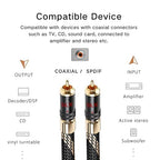 SKW Audiophiles Subwoofer Lock RCA Cable RCA to RCA Multiple Shield with Ultra-high Purity Copper Digital Coaxial Cable for HiFi Systems 6.5ft/2m