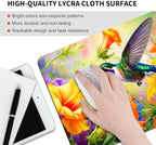 Hummingbird Flowers Square Mouse pad, Texture, Waterproof, Anti Slip Rubber Base, Computer Mouse pad, Laptop Mouse pad