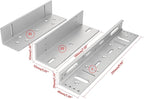 Electric Magnetic Lock with Z and L Bracket 280KG 600LBS Holding Force Electromagnet Lock 12V Fail Safe NC Mode Single Door for Access Control System