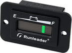 Runleader LED Battery Level Monitor,Volt.48V,Charge and Discharge Display- Only Suitable for Lead Acid Battery,Works on Golf Club Car Left Fork Scrubber RV Travel Trailer Go-Kart.
