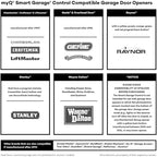 CHAMBERLAIN Smart Garage Control - Wireless Garage Hub and Sensor with Wifi & Bluetooth - Smartphone Controlled, myQ-G0401-ES, White