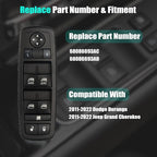 Driver Side Master Power Window Control Switch for 2011–2022 Dodge Durango, for Jeep Grand Cherokee 11 12 13 14 15 16 17 18 19 20 21 22 Door Lock Window Controller Switch 68086693AC 68086693AD