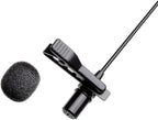 Nicama LVM1 Lavalier Lapel Microphone with Windscreen Muff for DSLR Camera Canon Nikon Camcorder Zoom TASCAM Audio Recorder Smartphone PC