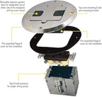 RACO 6239NI Floor Kit with Recessed Duplex 15A TR Device and Adjustable Steel Box, 1-Gang, Nickel