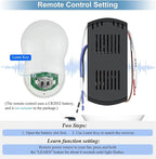 Smart WiFi Universal Ceiling Fan Remote Control Kit with Learning Setting, 3- Speed Light Dimmer Controller Works with Alexa Google Phone APP Control, Compatible with Hunter Hampton Bay Harbor Breeze