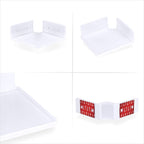 BRAINWAVZ 6.5" Corner Shelf Mount for Speakers, Cameras, Baby Monitors, Plants, Books Electronics, Collectibles & More, Adhesive & Screw in Floating Shelves (White)