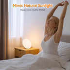 COMSYNC Light Therapy Lamp with 10000 Lux Sun Light & 670nm Red Night Light, Sleep Aid & Mood Boosting Lamp, 5 Color Temperatures, 5 Brightness Levels, 4 Timer Settings, Smart Touch & Remote Control