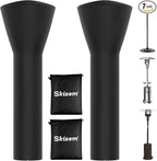 Skizem Outdoor Patio Heater Covers with Zipper,Upgraded 420D Oxford Fabric with PU Coating Material,100% Waterproof Windproof Anti-UV Snow-Poof,36 Months of Use (2 Pack 92'' H x 33" D x 19" B)