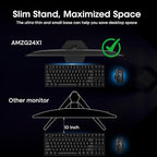 Amzfast 24 Inch Gaming Monitor 180Hz 200Hz FHD 1080p Computer Monitor, 1ms Adaptive Sync, 3000:1, 129% sRGB HDR Display, Eye Care VESA 75x75 Metal Stand HDMI 2.0 | DP 1.4, AMZG24X1