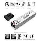OPSTRAN 10GBASE-ER SFP+ Optical Transceiver Module Compatible with Mellanox SFP-10G-ER 1550nm 40km DOM Duplex LC SMF