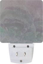 Smoaffly Color Pink Fluorite Crystal Stone Night Light Plug-in LED Nightlights Auto Sensor Night Lamp Dusk-to-Dawn Lamp Home Decor for Nursery Children Girls Boys