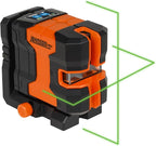 Johnson Level & Tool JLN300-GNCL Laser Level, Self-Leveling Cross-Line Laser with GreenBrite® Technology, Magnetic Base, Hard-shell Carry Case, Lithium Ion Battery, Magnetic