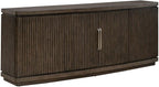 Liberty Furniture Cascade Falls 82 Inch TV Console for Living Room Media Storage - Satin Espresso Oak