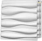Art3d Decorative 3D Wall Panel, 32 Sq.FT PVC Interior Wall Decor for Living Room, Bedroom, Lobby, Office, Shopping Mall, White